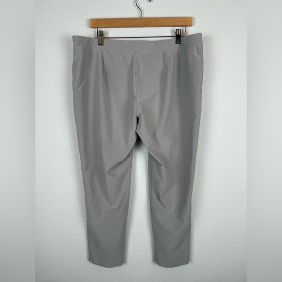 Eileen Fisher Stretch Crepe Knit Pull-On Straight Leg Pant Silver Grey XL - Picture 6 of 11